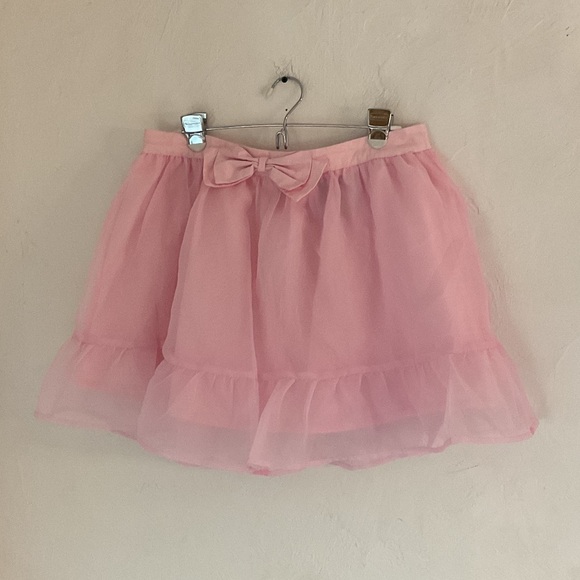 Sweet Society Dresses & Skirts - Sweet Society Ruffle & Bow Mini Skirt, Size MD, Pink